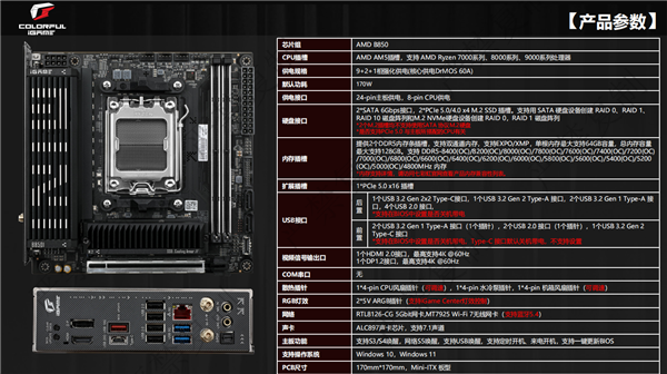 小体积不将就！七彩虹iGame B850I MINI OC V14主板评测：同级唯一异步超频 一键释放X3D满血性能