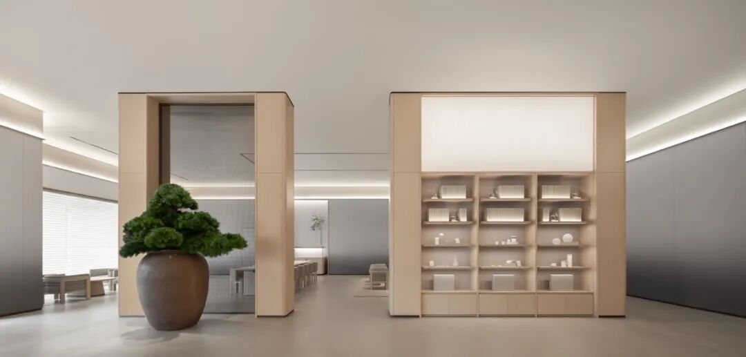 图注：全季酒店5.0 &ldquo;晓山青&rdquo; 大堂茶空间